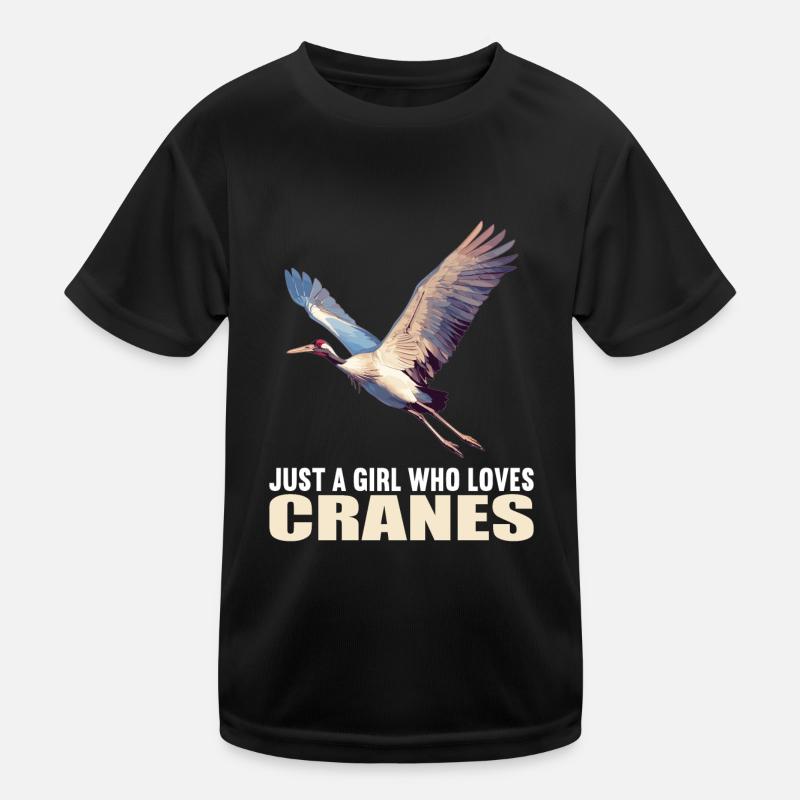 Kraniche Kranich Kinder Funktions-T-Shirt