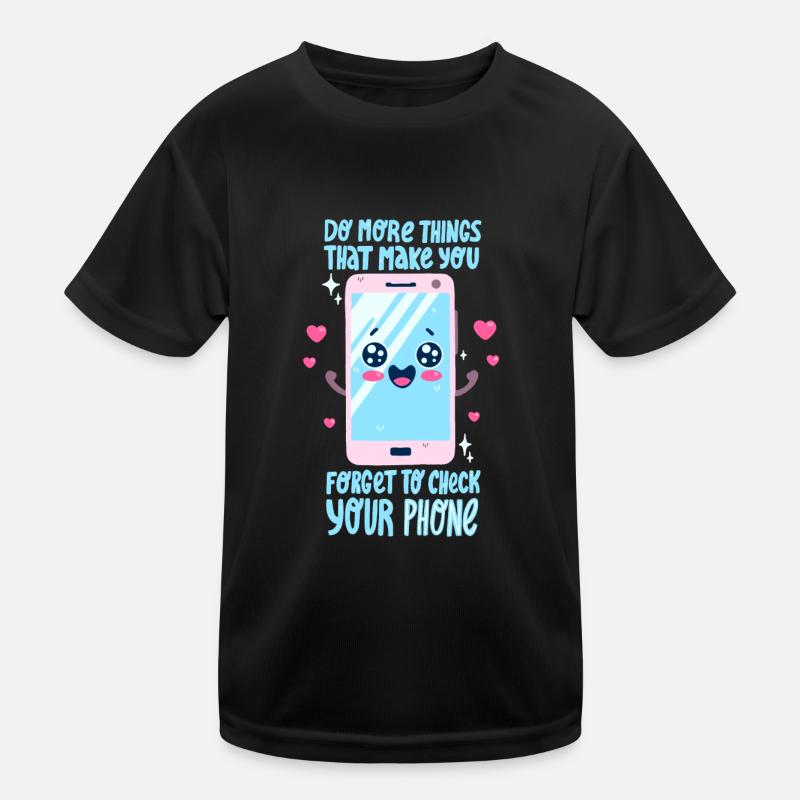 Smartphone Spruch Kinder Funktions-T-Shirt