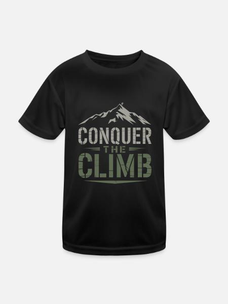 Des trails de course pour les amateurs de trail running - T-shirt sport Enfant - noir - Devant