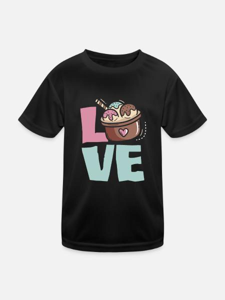 Cream Love for Cream Lovers - Kids Functional T-Shirt - black - Front