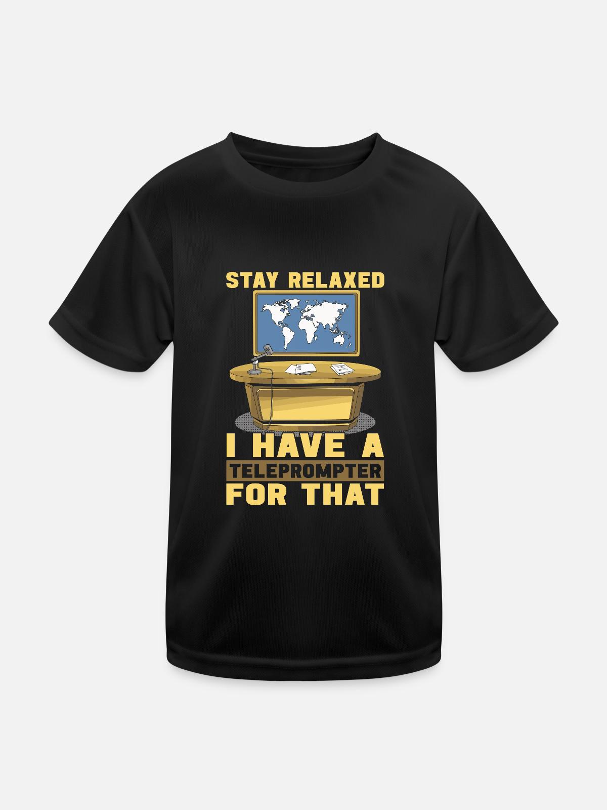 Newscaster - Kids Functional T-Shirt - black - Front