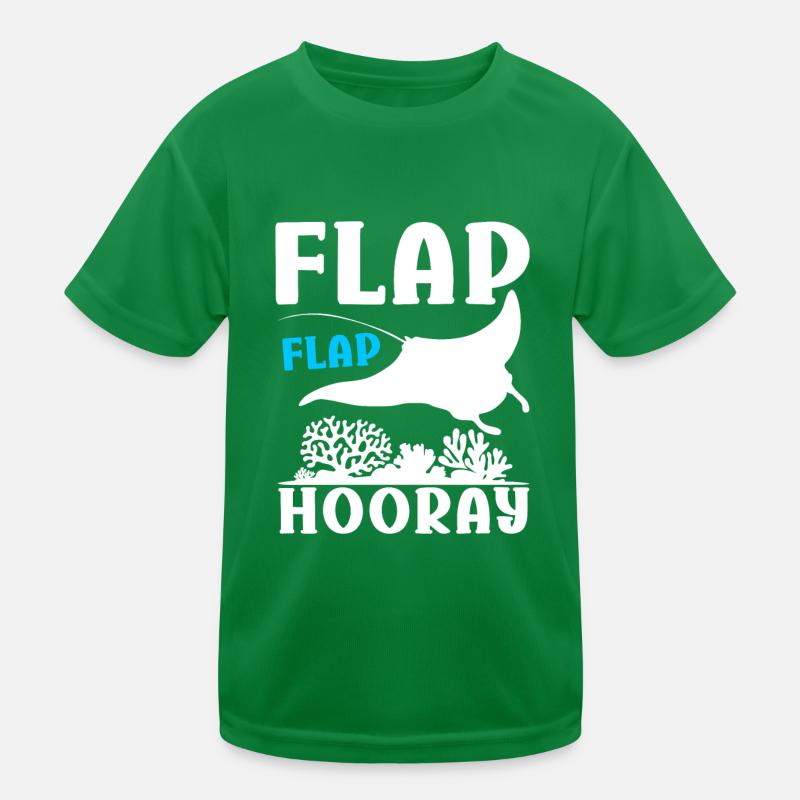 Mantarochen Großer Manta Meeresbewohner Kinder Funktions-T-Shirt