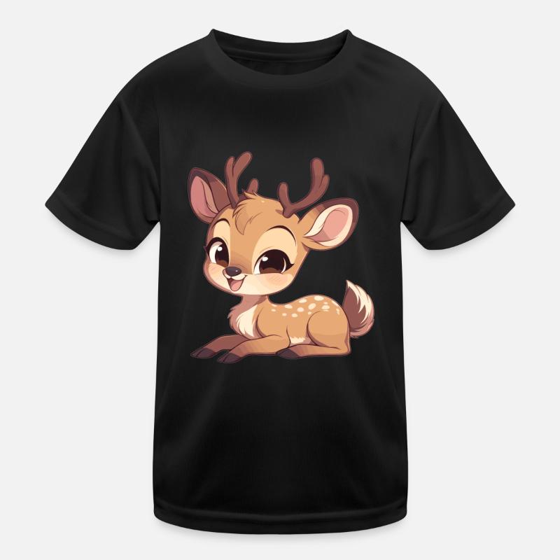 Hirsche Hirsch Kinder Funktions-T-Shirt