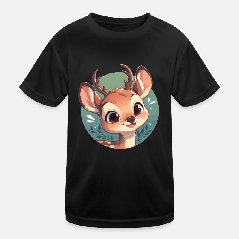 Hirsche Hirsch Kinder Funktions-T-Shirt