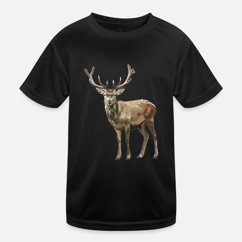 Hirsche Hirsch Kinder Funktions-T-Shirt