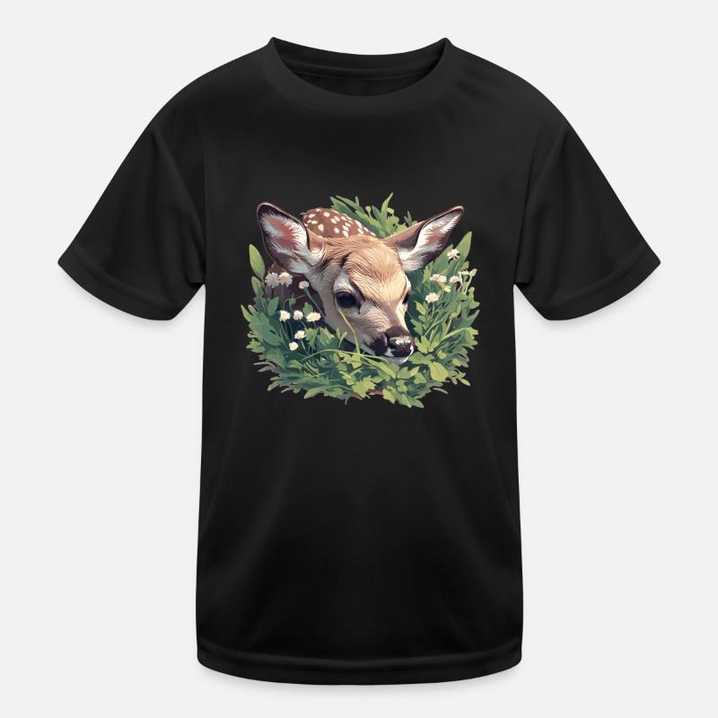 Hirsche Hirsch Kinder Funktions-T-Shirt