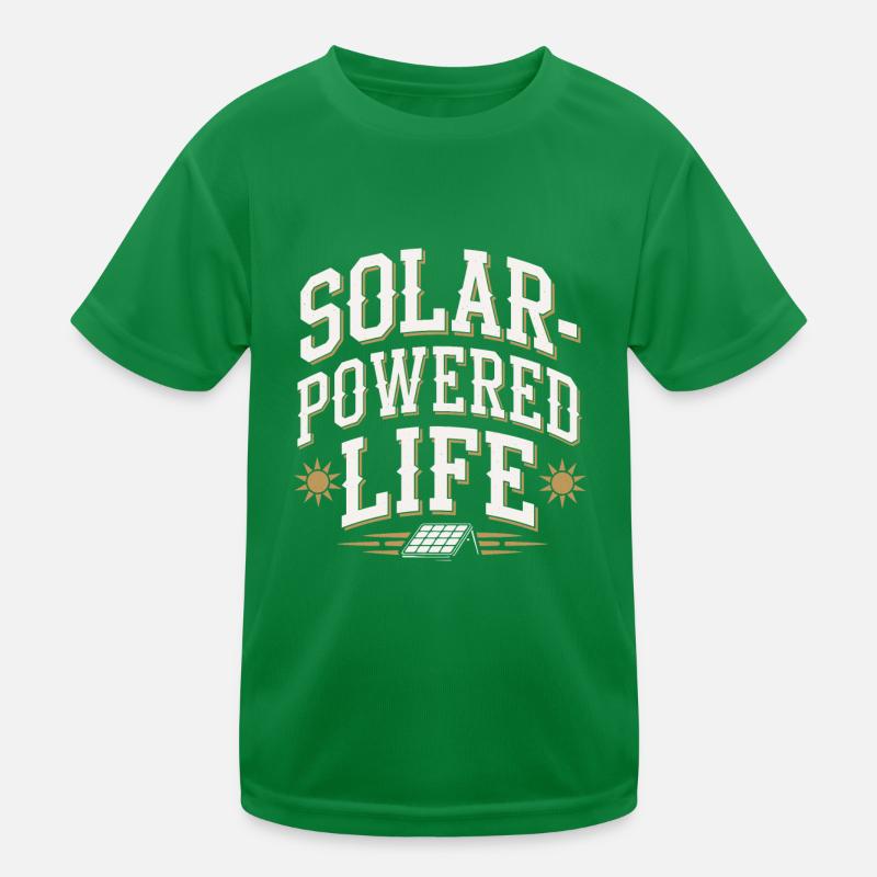 Énergie solaire Énergie renouvelable Mode de vie durable T-shirt sport Enfant