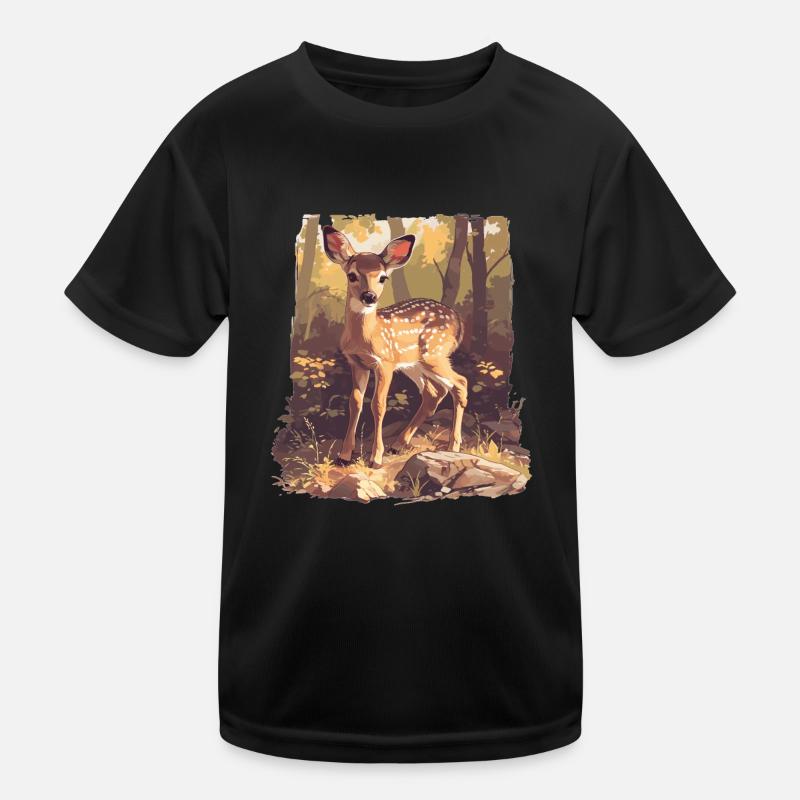 Hirsche Hirsch Kinder Funktions-T-Shirt