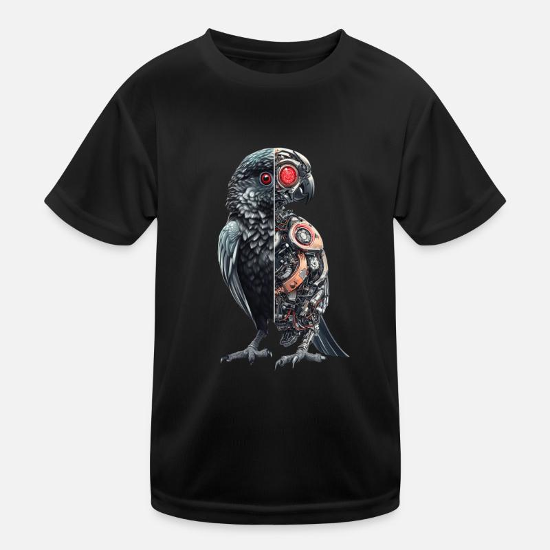 Drôle Robot Art Perroquet Cyborg Oiseau Perroquet T-shirt sport Enfant