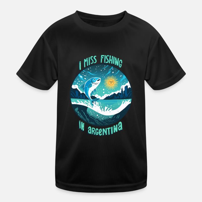 Fishing in Argentina Kids Functional T-Shirt