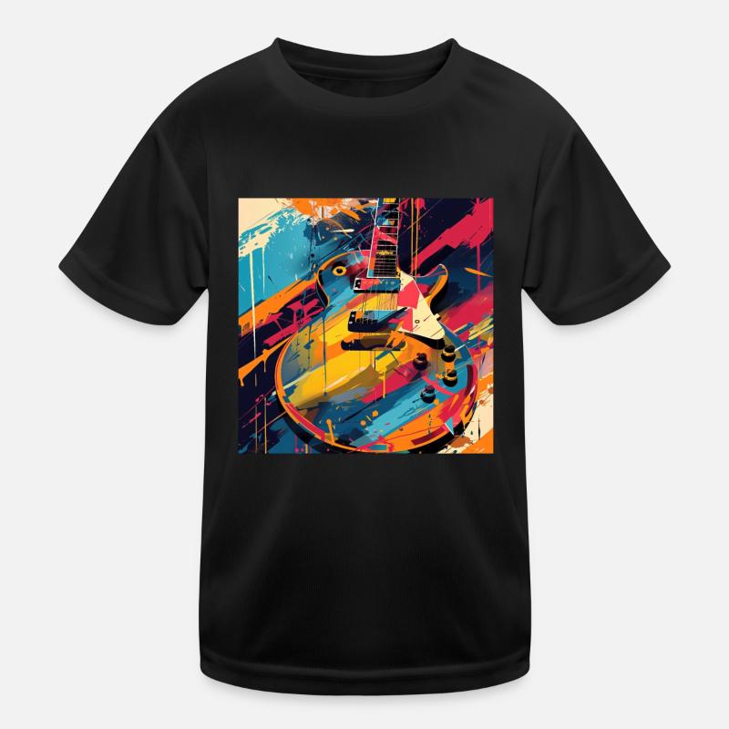 Gitarre Kinder Funktions-T-Shirt