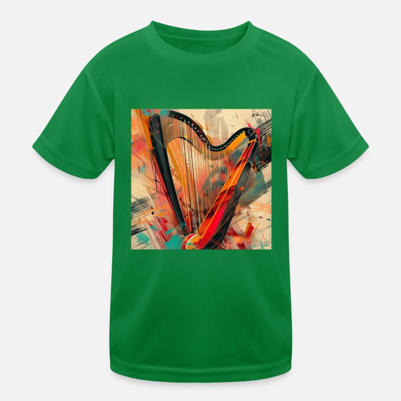 Harfe Kinder Funktions-T-Shirt