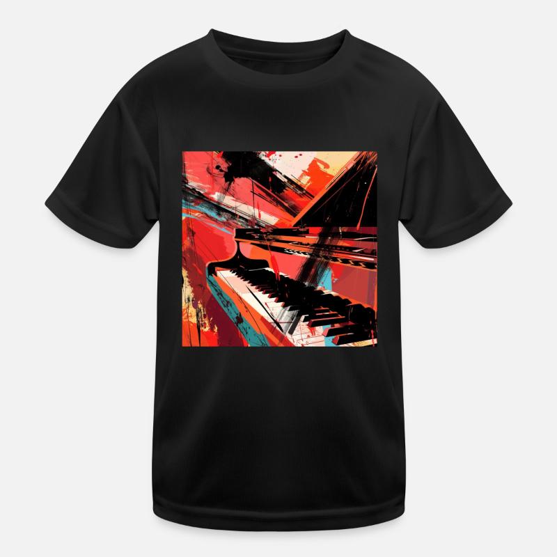 Klavier Kinder Funktions-T-Shirt