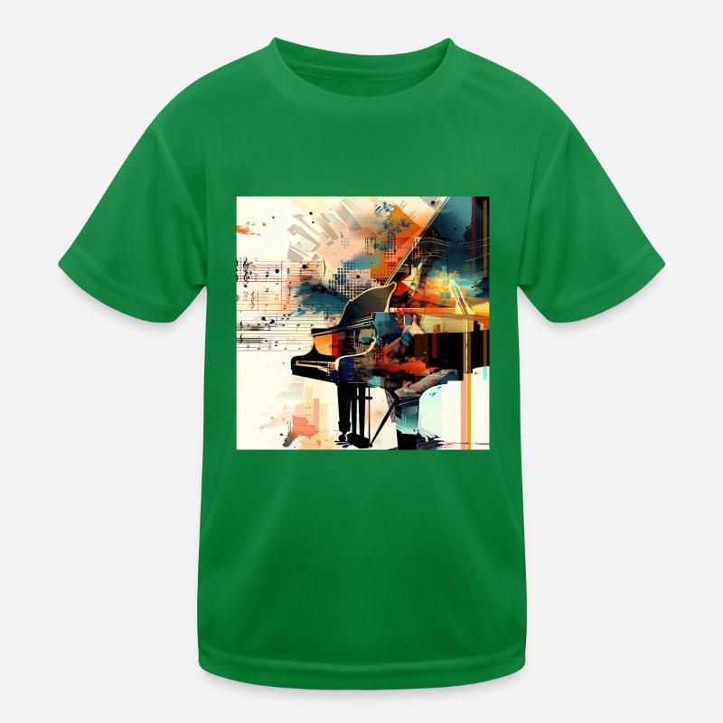 Klavier Kinder Funktions-T-Shirt