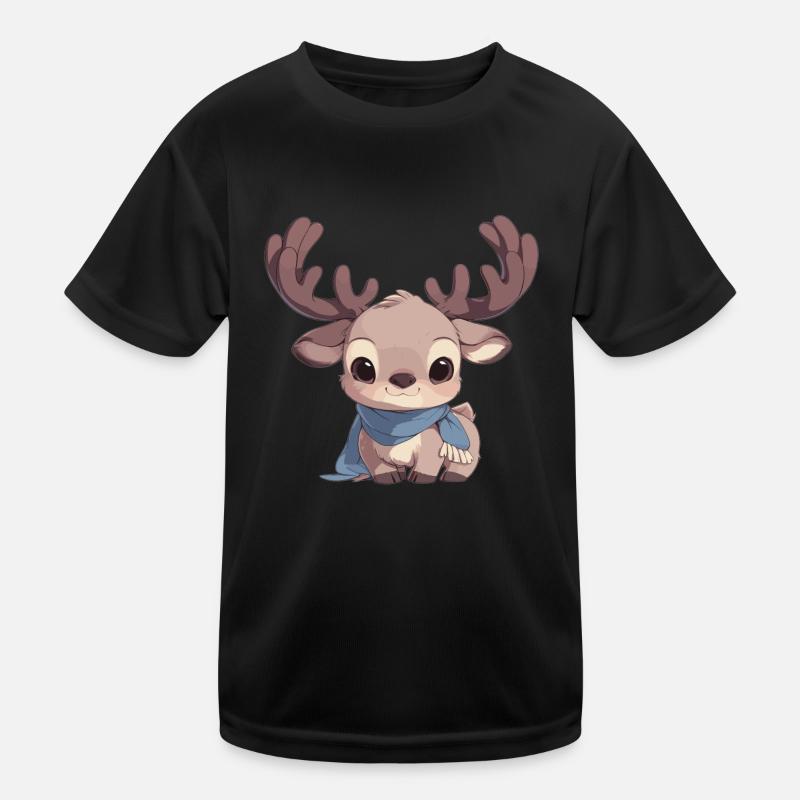 Elche Elch Kinder Funktions-T-Shirt