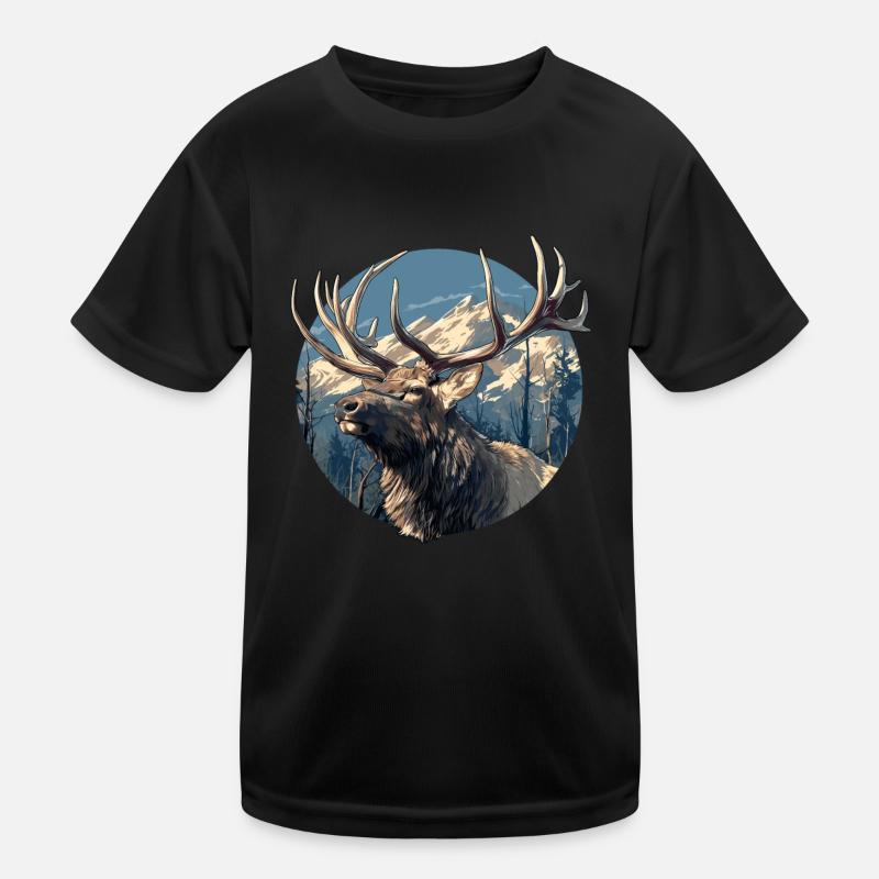 Elche Elch Kinder Funktions-T-Shirt
