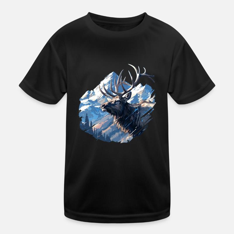 Elche Elch Kinder Funktions-T-Shirt