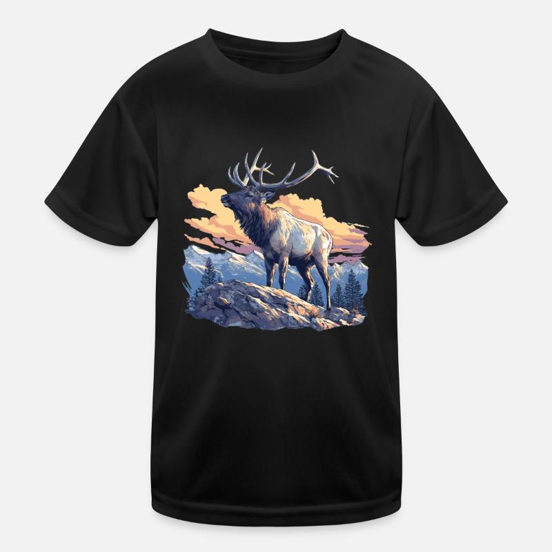 Elche Elch Kinder Funktions-T-Shirt