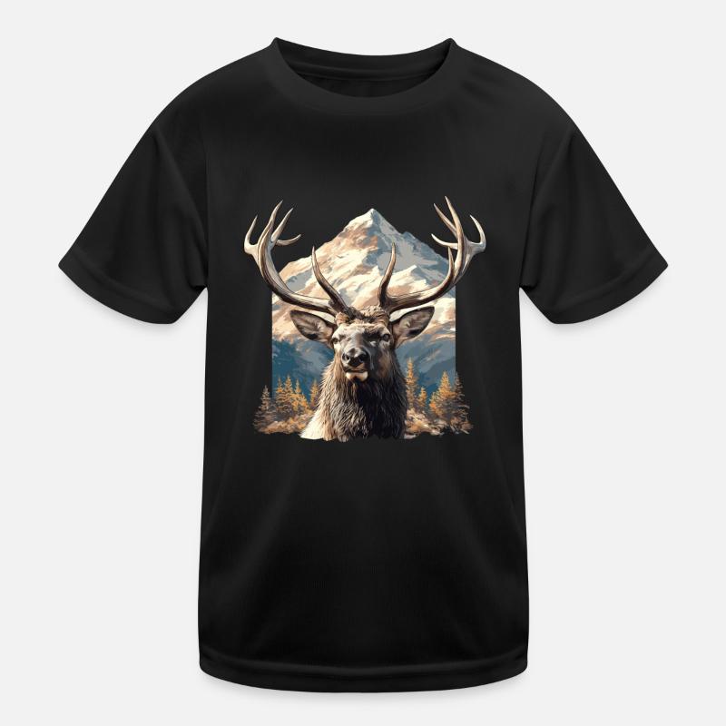 Elche Elch Kinder Funktions-T-Shirt