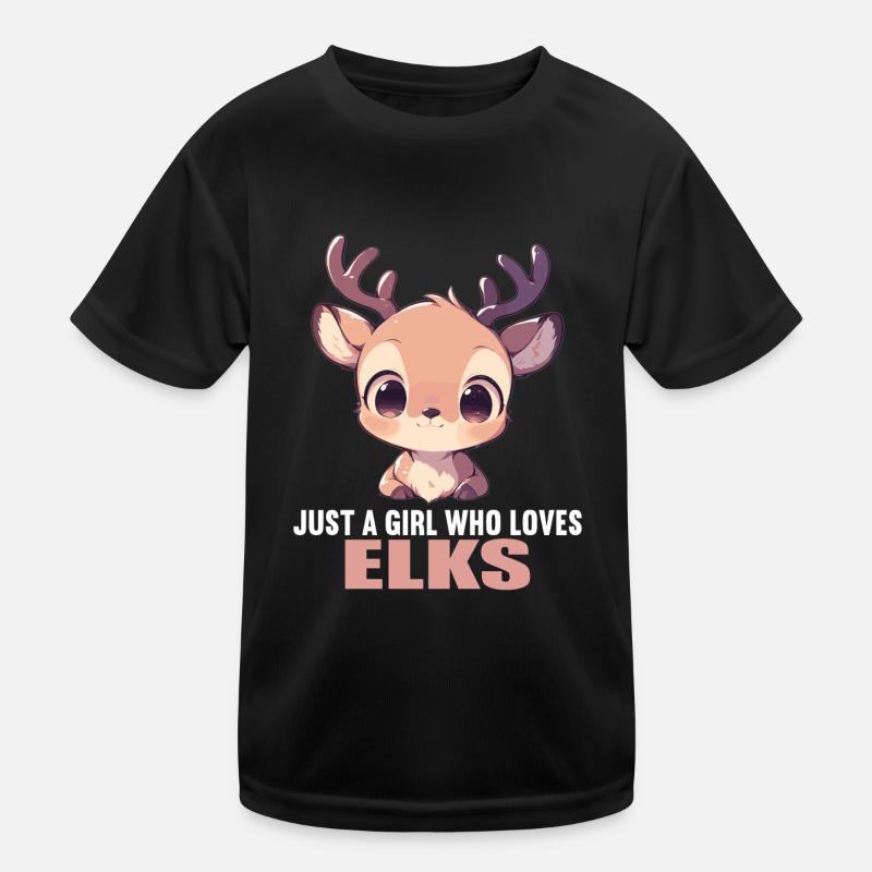 Elche Elch Kinder Funktions-T-Shirt