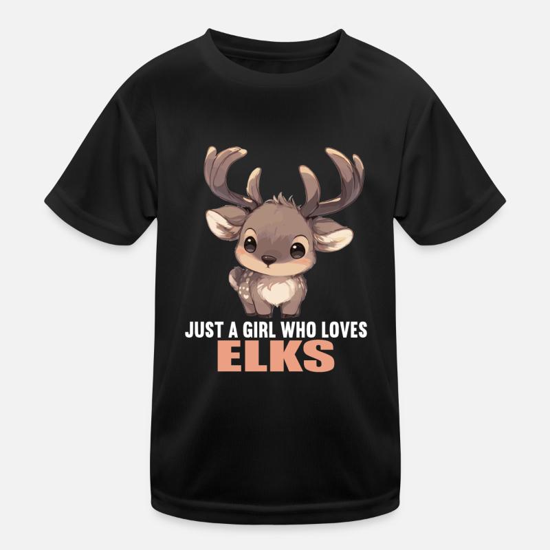 Elche Elch Kinder Funktions-T-Shirt