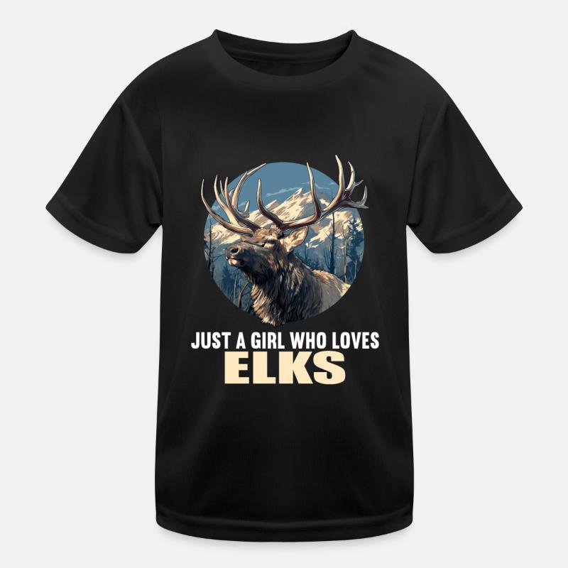 Elche Elch Kinder Funktions-T-Shirt