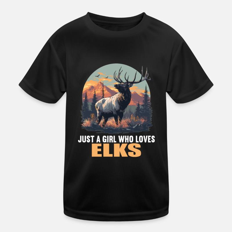 Elche Elch Kinder Funktions-T-Shirt