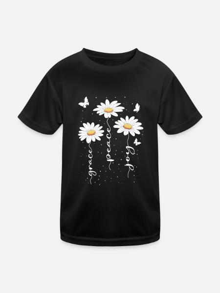 Fleurs d’été Fleur Inspiration Dicton de motivation - T-shirt sport Enfant - noir - Devant