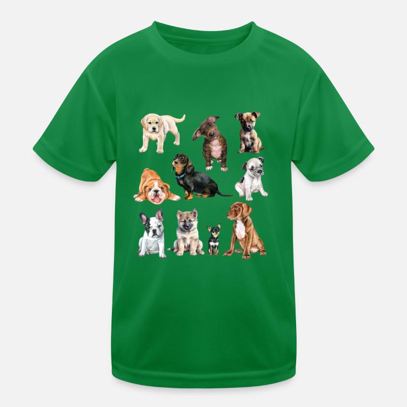 Chiens mignons.Chiots mignons de différentes races de chiens T-shirt sport Enfant