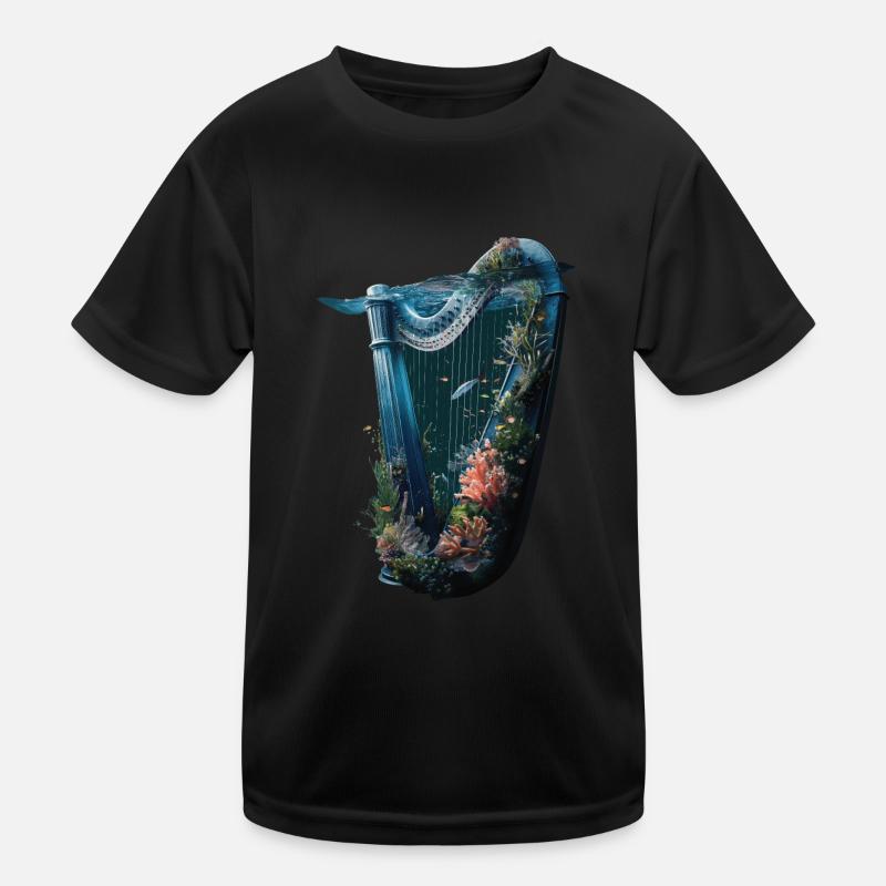 Fish Harp Kids Functional T-Shirt
