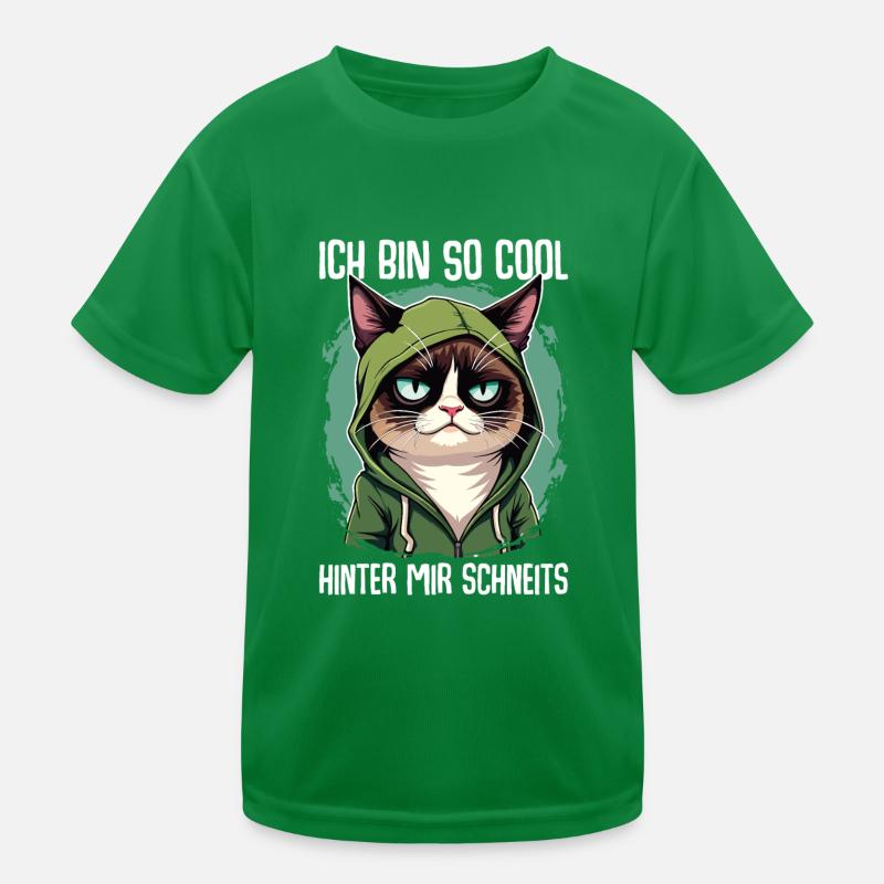 Ich Bin So Cool Hinter Mir Schneits Katze Kinder Funktions-T-Shirt