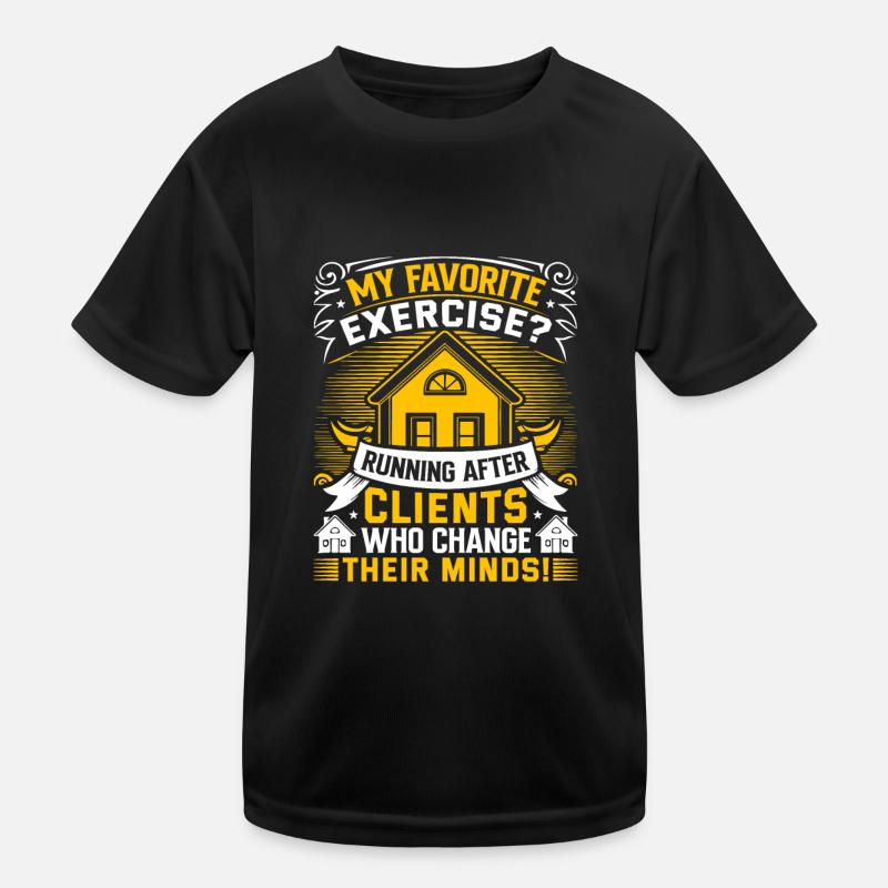 Mon exercice préféré ? Courir après les clients qui ch T-shirt sport Enfant