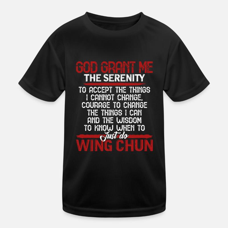 Wing Chun Just Do Wing Chun - Kids Functional T-Shirt - black
