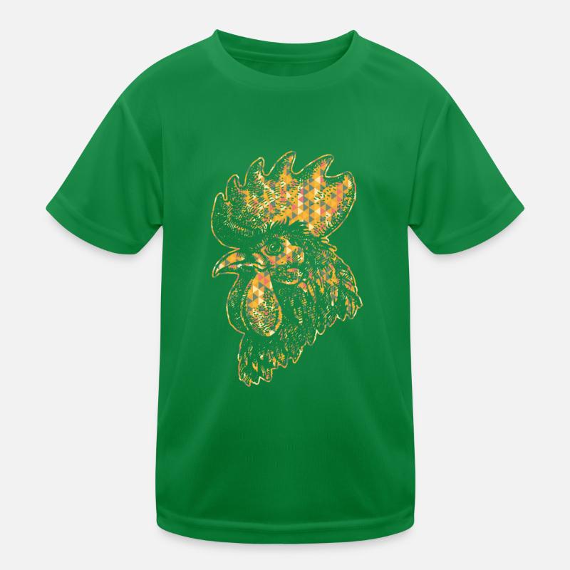 Chicken Geometric Kids Functional T-Shirt