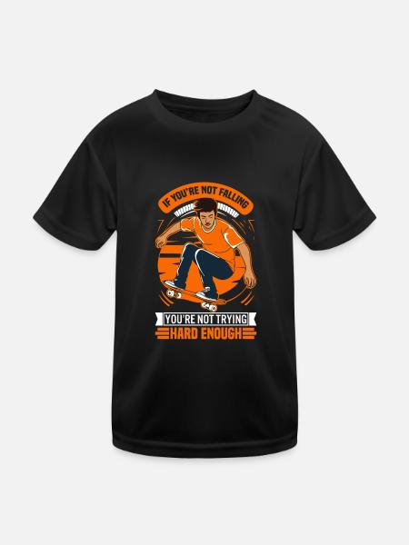Si vous ne tombez pas, vous ne faites pas d’efforts - T-shirt sport Enfant - noir - Devant