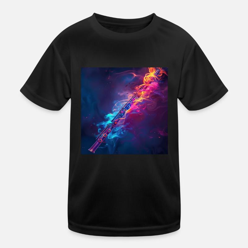 Querflöte Kinder Funktions-T-Shirt