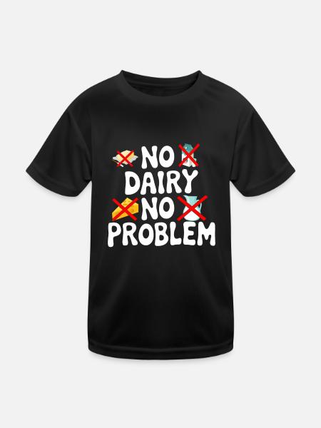 Intolérance au lactose Intolérance au lactose - T-shirt sport Enfant - noir - Devant