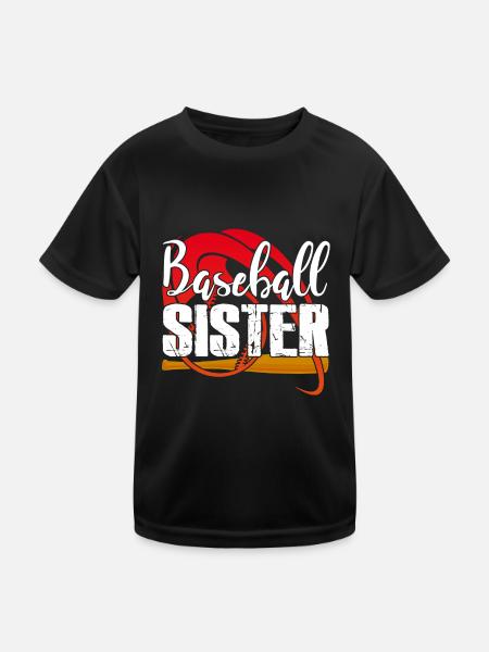 I am A Baseball Sister - Kids Functional T-Shirt - black - Front