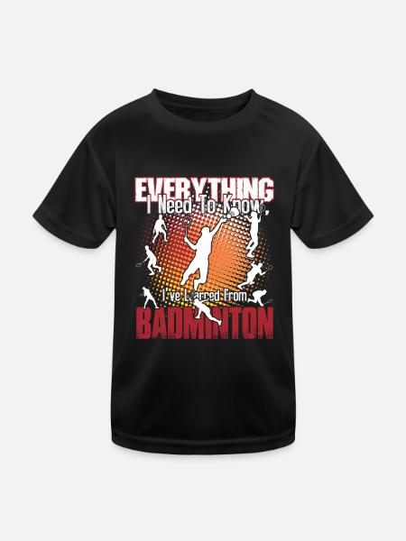 Badminton Is Everything - Kids Functional T-Shirt - black - Front