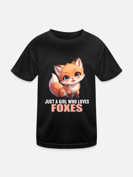 Foxes Fox - Kids Functional T-Shirt - black - Front