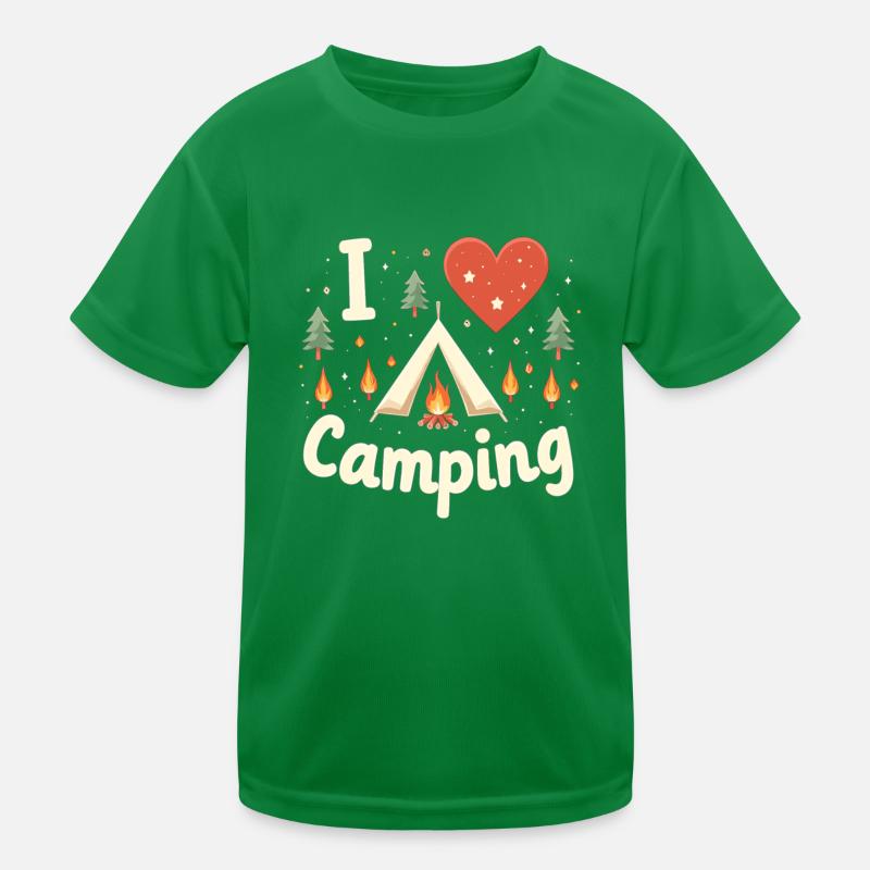 I Love Camping Camping Camper Camping Outdoor Kids Functional T-Shirt
