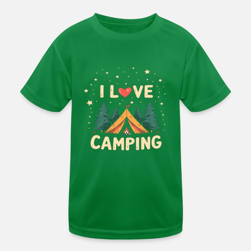 I Love Camping Camping Camper Camping Outdoor Kids Functional T-Shirt