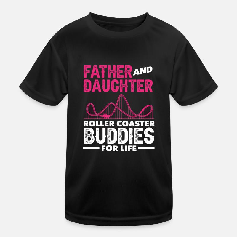 Roller Coaster Vater Und Tochter Freunde Kinder Funktions-T-Shirt