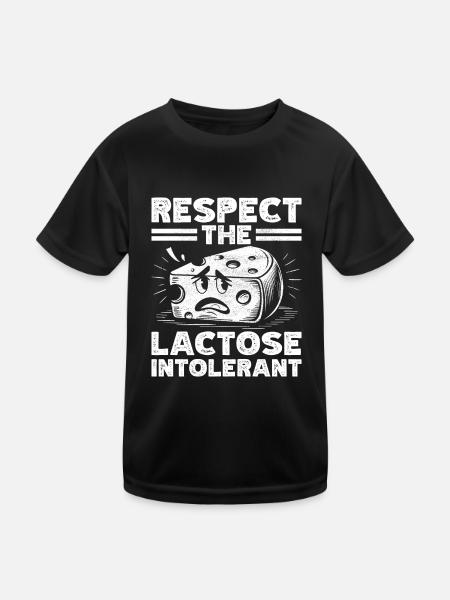 Lactose intolerance Lactose intolerant - Kids Functional T-Shirt - black