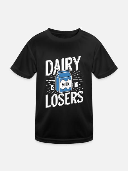 Intolérance au lactose Intolérance au lactose - T-shirt sport Enfant - noir - Devant