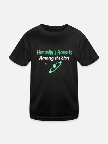 Space Exploration Cosmic Discovery - Kids Functional T-Shirt - black - Front