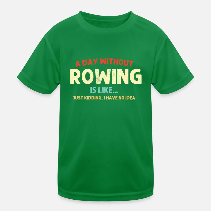 Ein Tag ohne Rudern Retro Steuermann Ruderer Lustig Kinder Funktions-T-Shirt