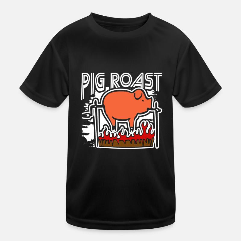 Funny Pig Roast Lovers Kids Functional T-Shirt