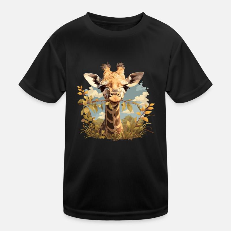 Giraffen Giraffe Kinder Funktions-T-Shirt