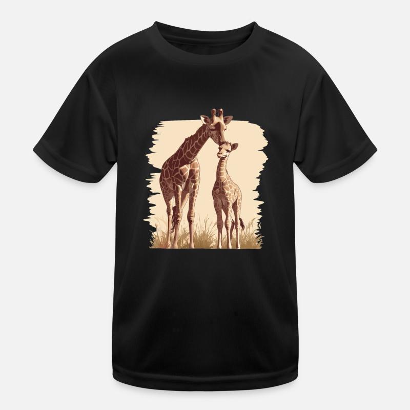 Giraffen Giraffe Kinder Funktions-T-Shirt